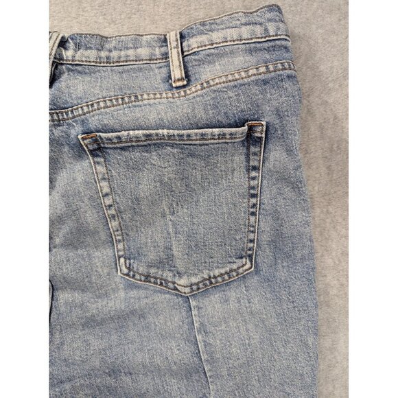 Silver Jeans Co Frisco Straight Crop Jeans Womens 16 Blue Distressed Raw Hem - Picture 9 of 13